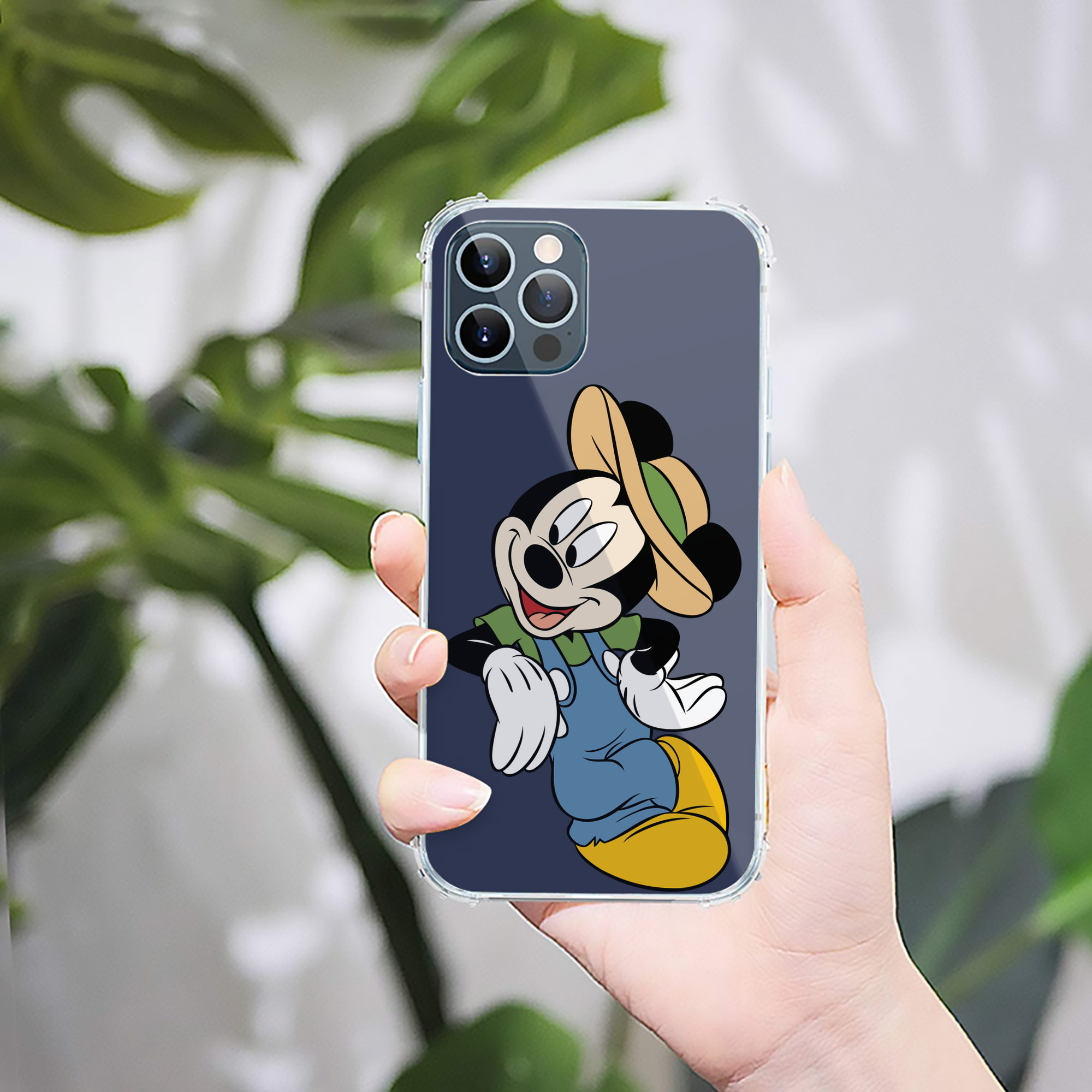 （画像用） ミッキーマウス Mickey Mouse 【iPhone 12シリーズ対応】透明スマホケース（クリアソフトケース）